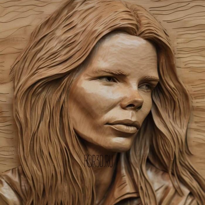 Kim Basinger 4 stl model for CNC